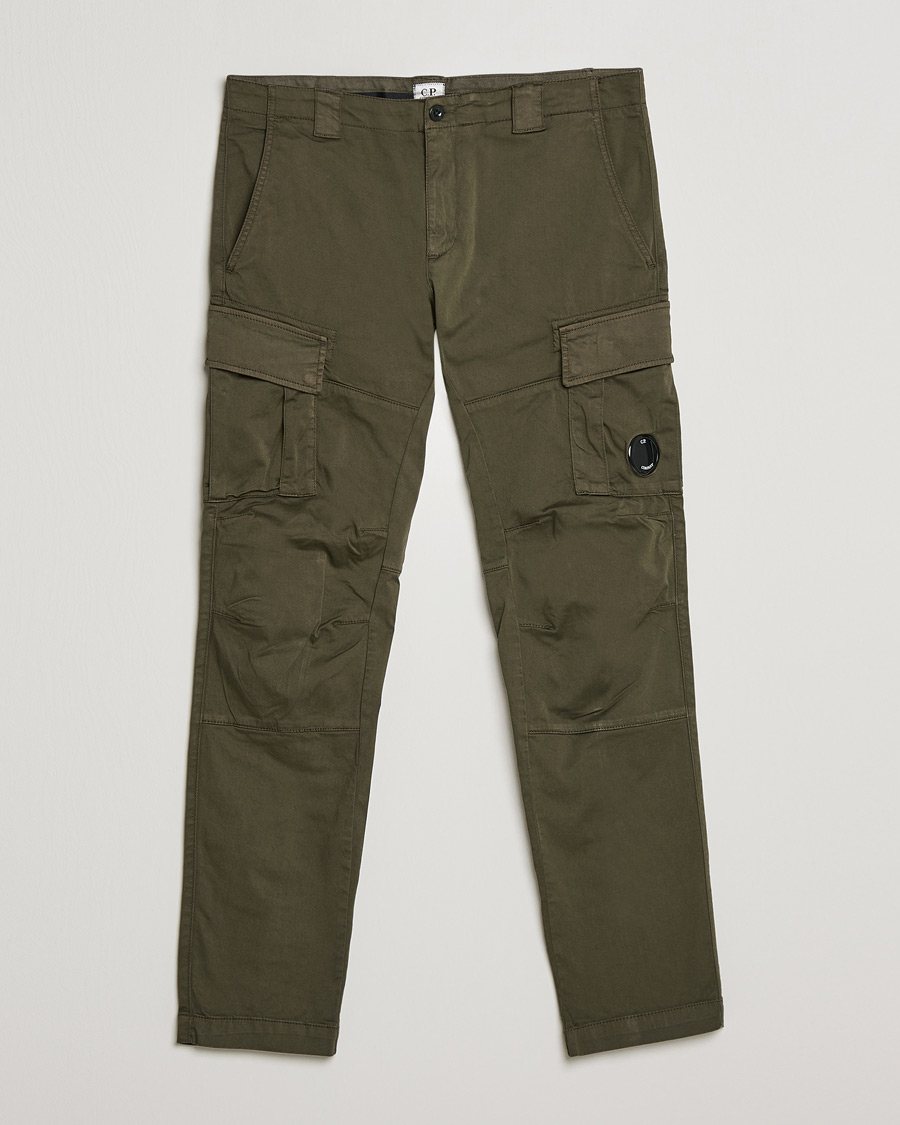 CP Company Stretch Sateen Cargo Pants (Olive)