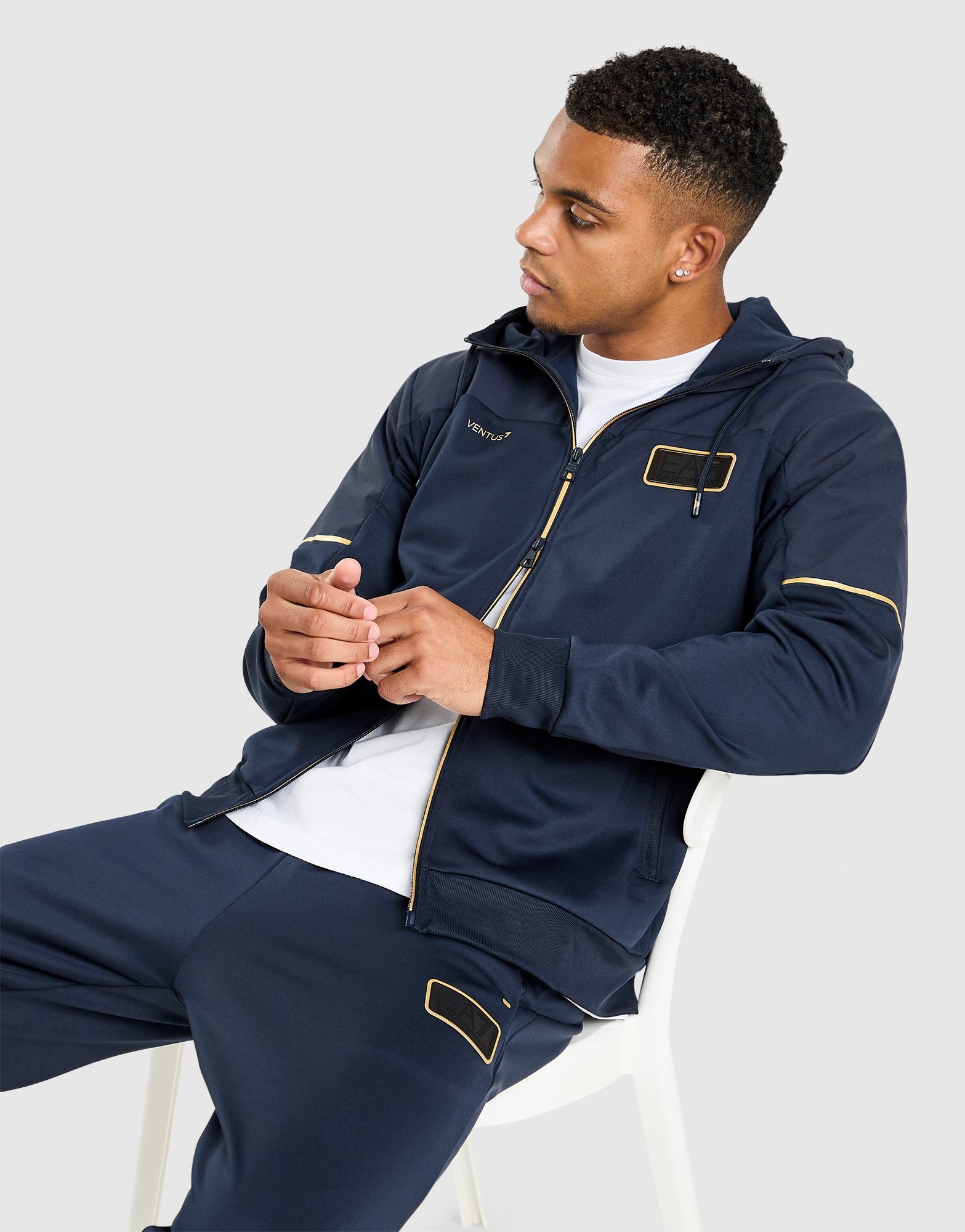 EA7 Ventus Tech Fleece Hoodie (Navy)