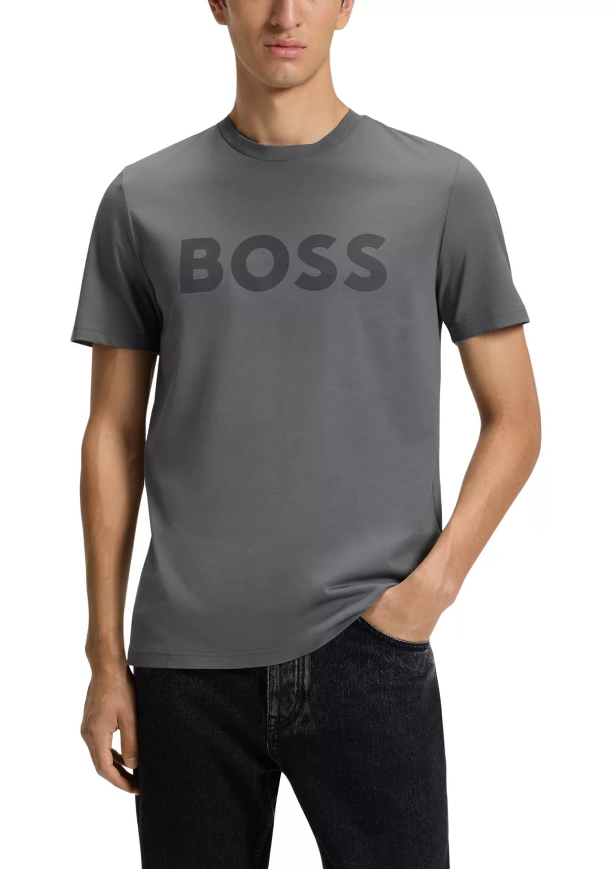 Hugo Boss Thinking Logo Tee (White)