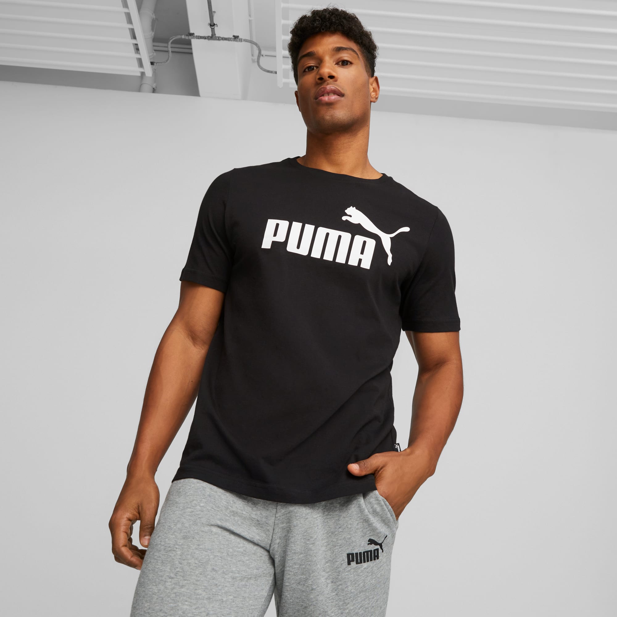 Puma Essentials Logo Tee (Black)