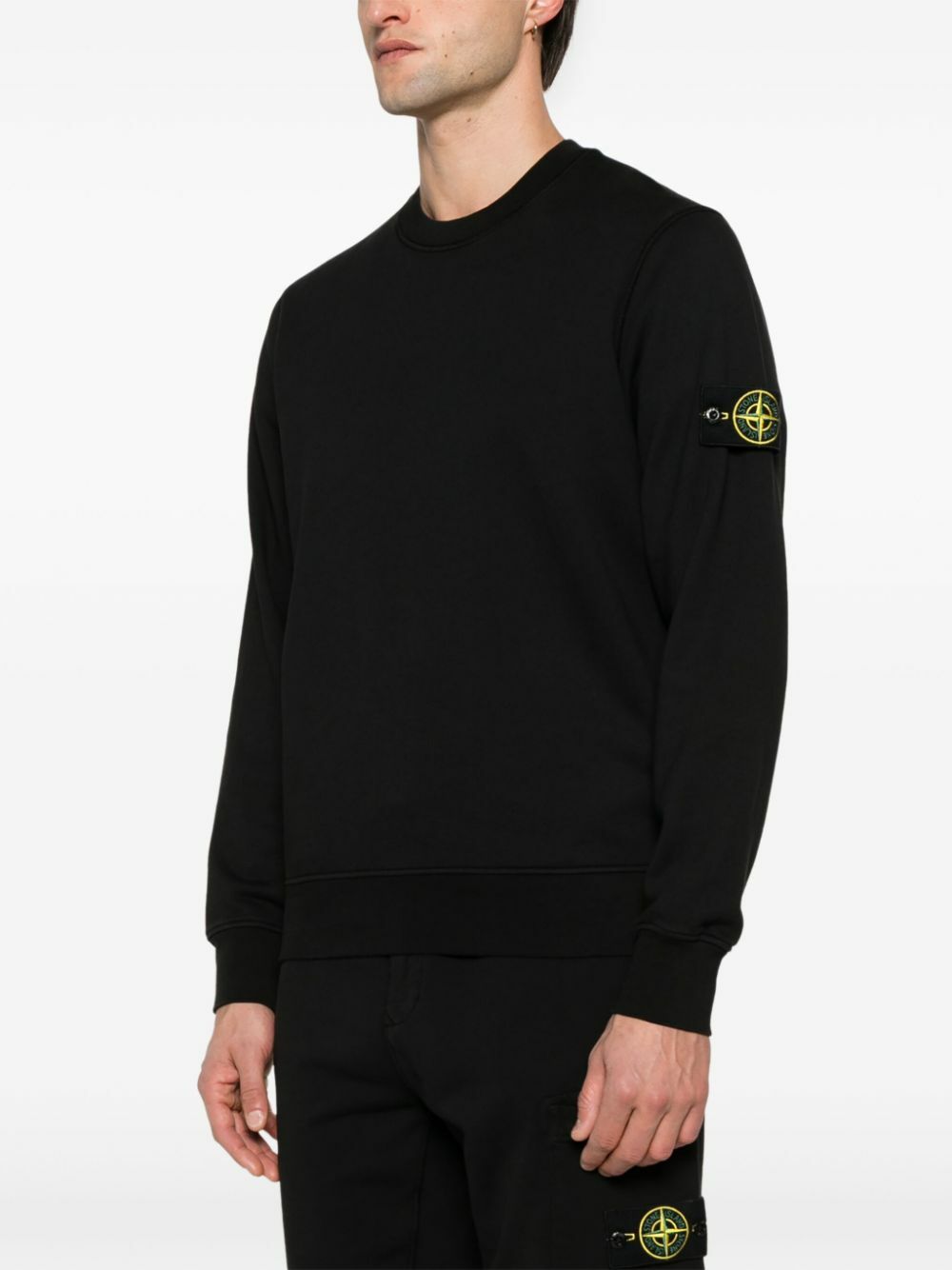 Stone Island Compass Badge Sweatshirt (Black)