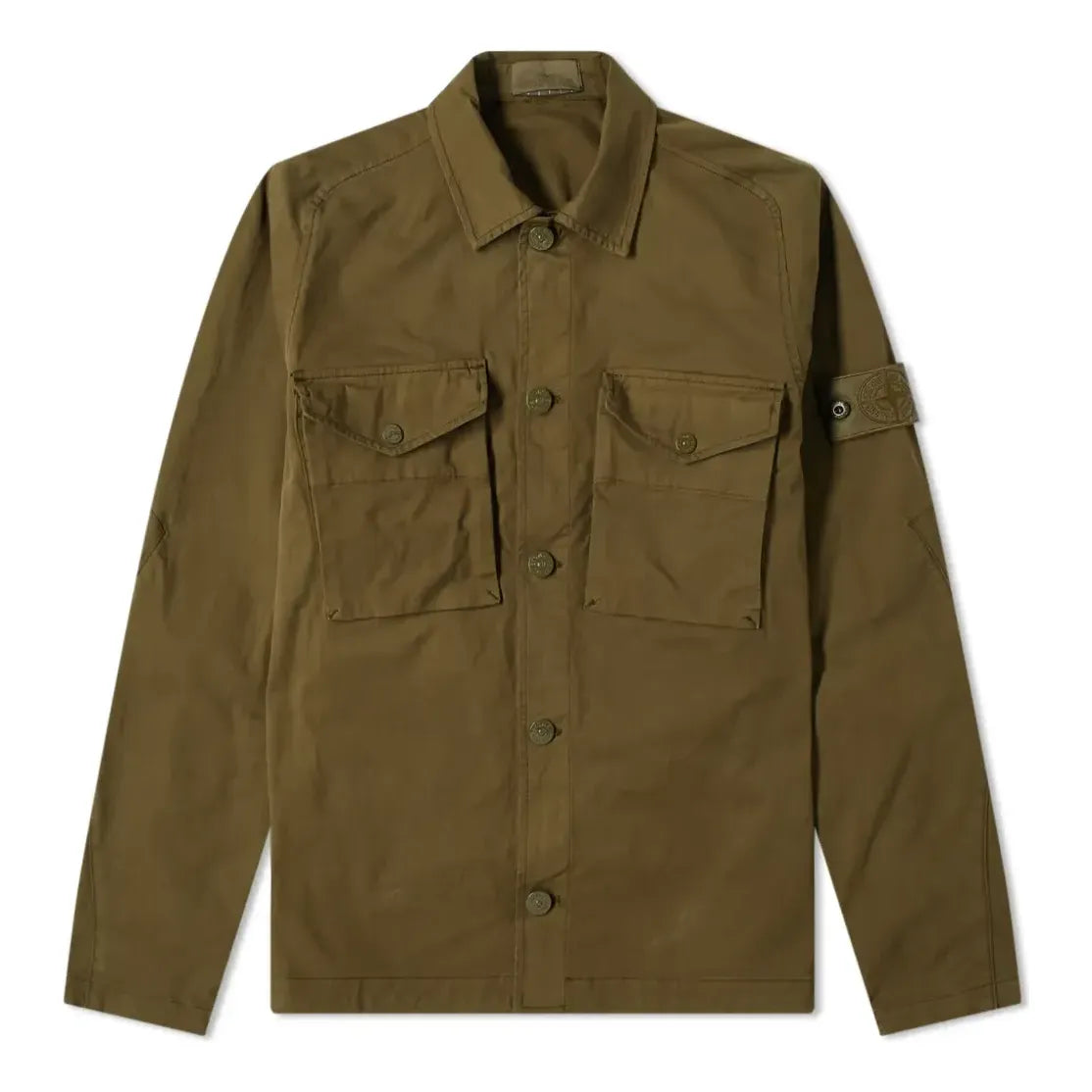 Stone Island Ghost Piece Overshirt (Military Green)