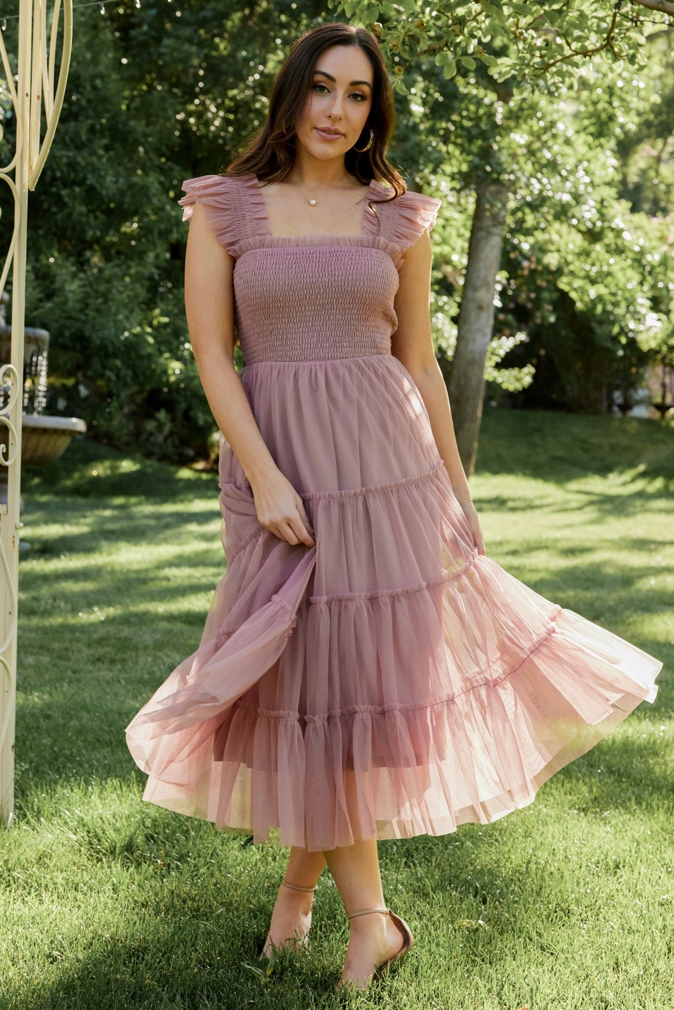 H&M Tulle Layer Dress (Dusty Rose)